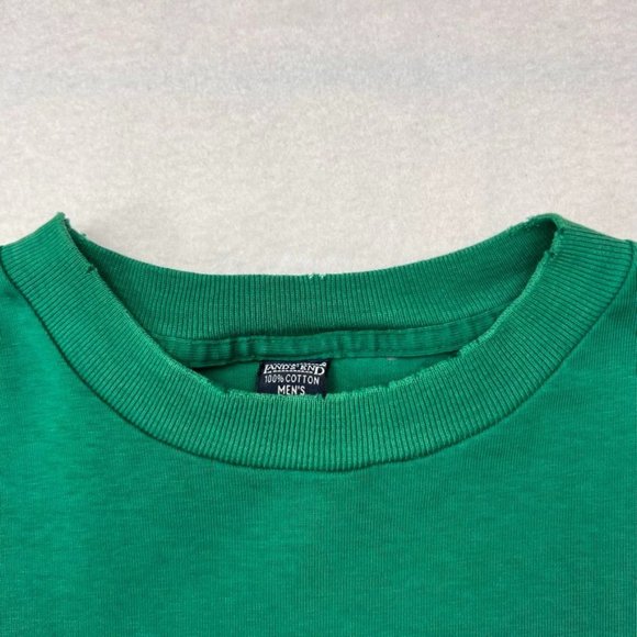Vintage LAND'S END  Green T-Shirt Size XL men's, made in USA 100% cotton - Picture 6 of 16